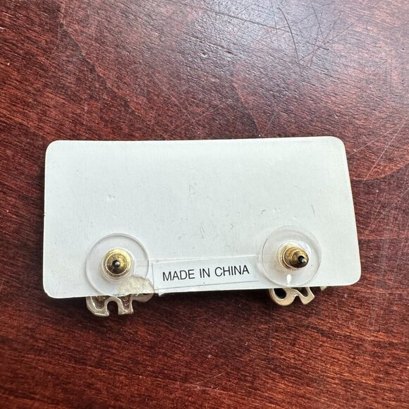 NWT Tiny Elephant Gold Tone Stud Earrings - Picture 5 of 5